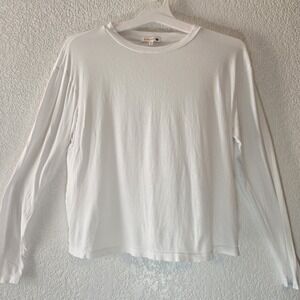 Sundry White Long Sleeve T Shirt Size 0 USA Cotton Modal Basic Casual Womens